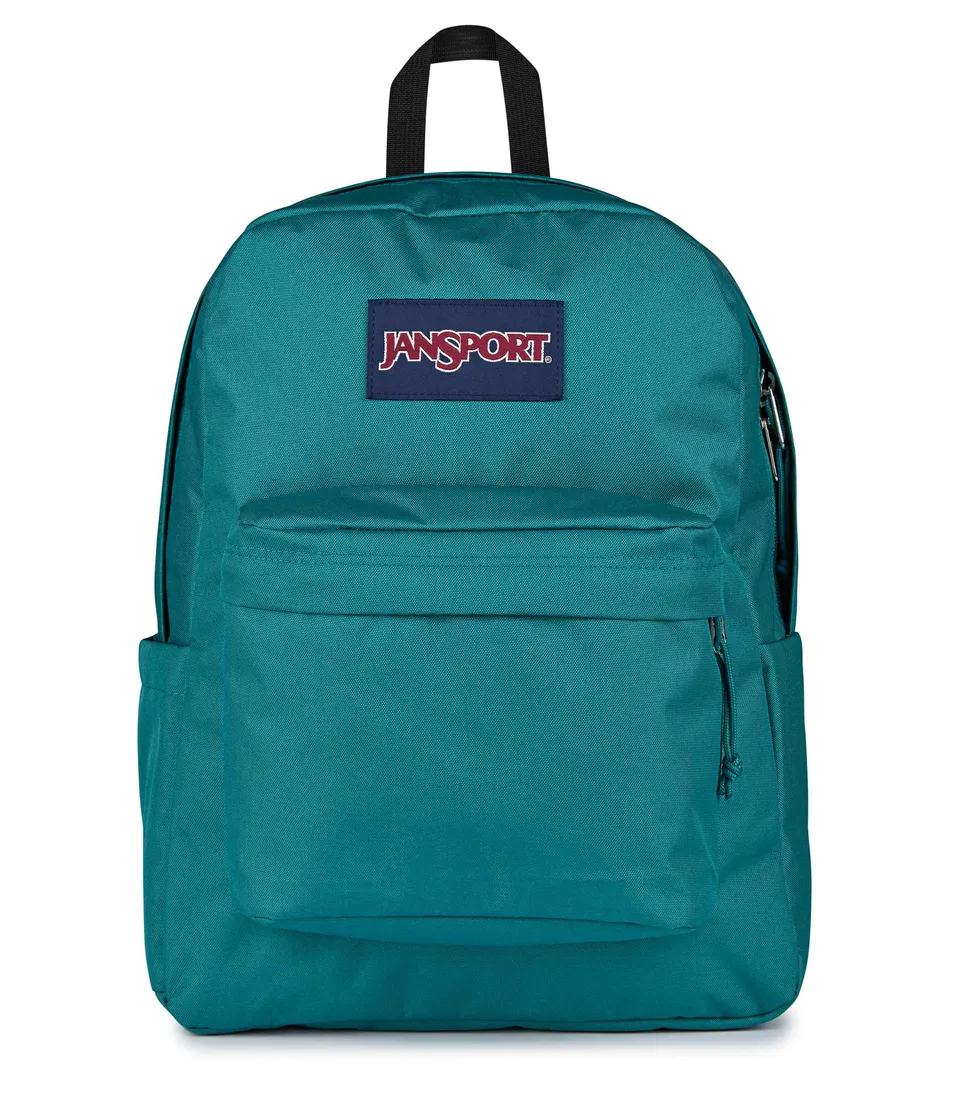 jansport-superbreak-plus-rucksack-emerald-pool-laptop image 1