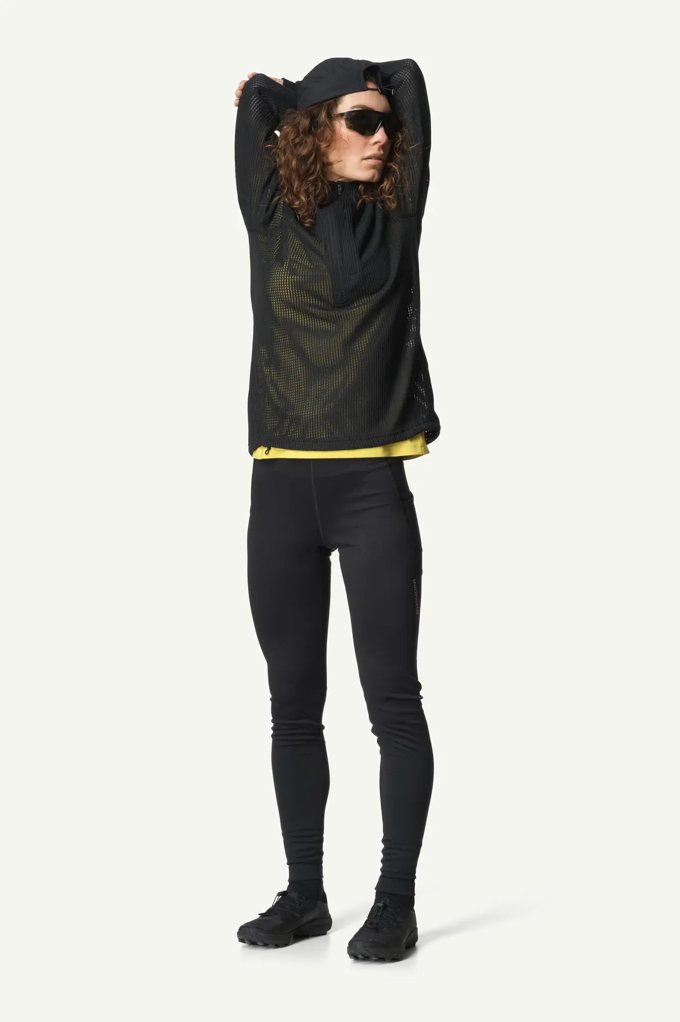 houdini-pace-flow-half-zip-damen-true-black-fleece image 8