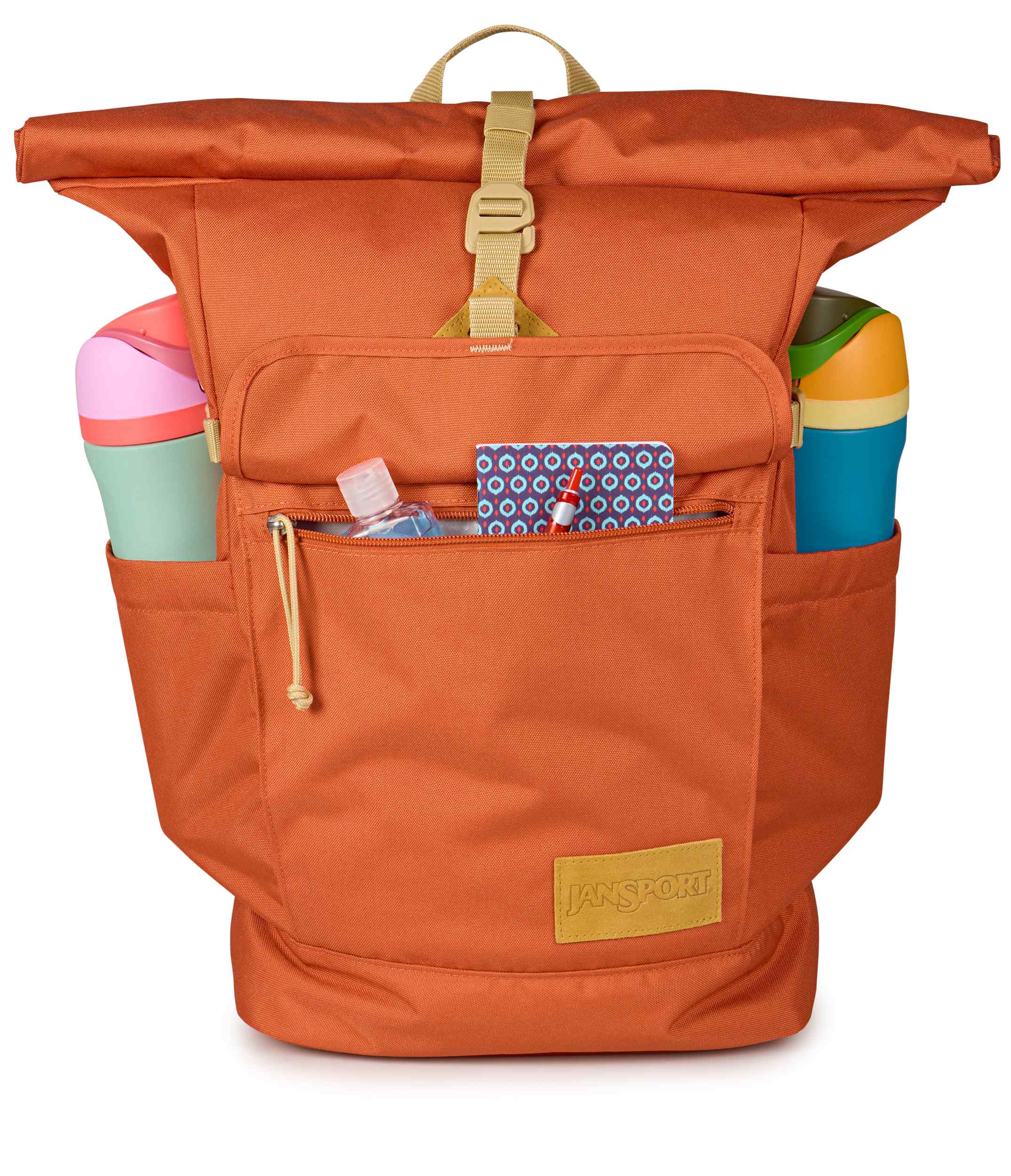 jansport-hatchet-rolltop-rucksack-dune-rot-mit-laptopfach image 6