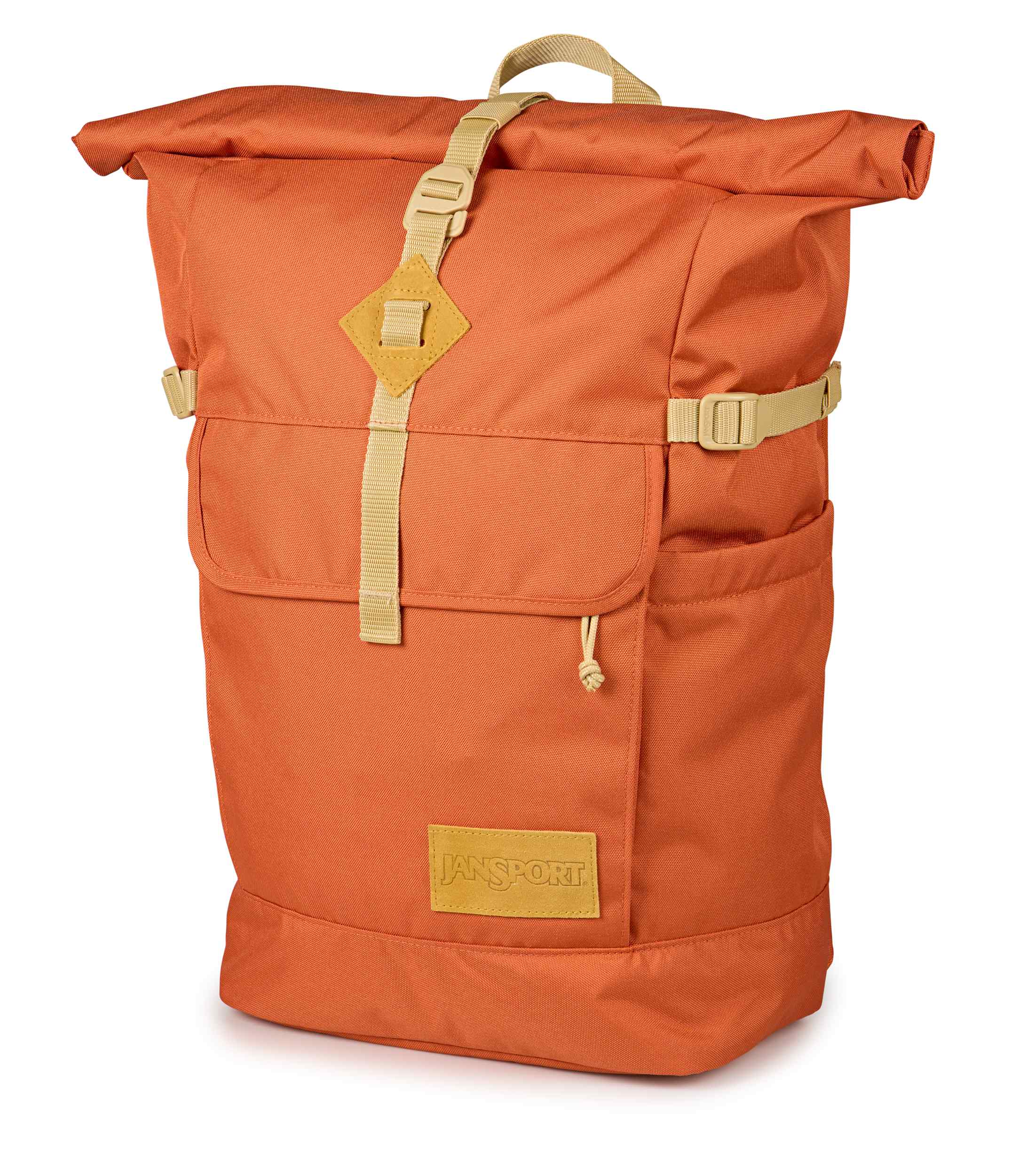 jansport-hatchet-rolltop-rucksack-dune-rot-mit-laptopfach image 2