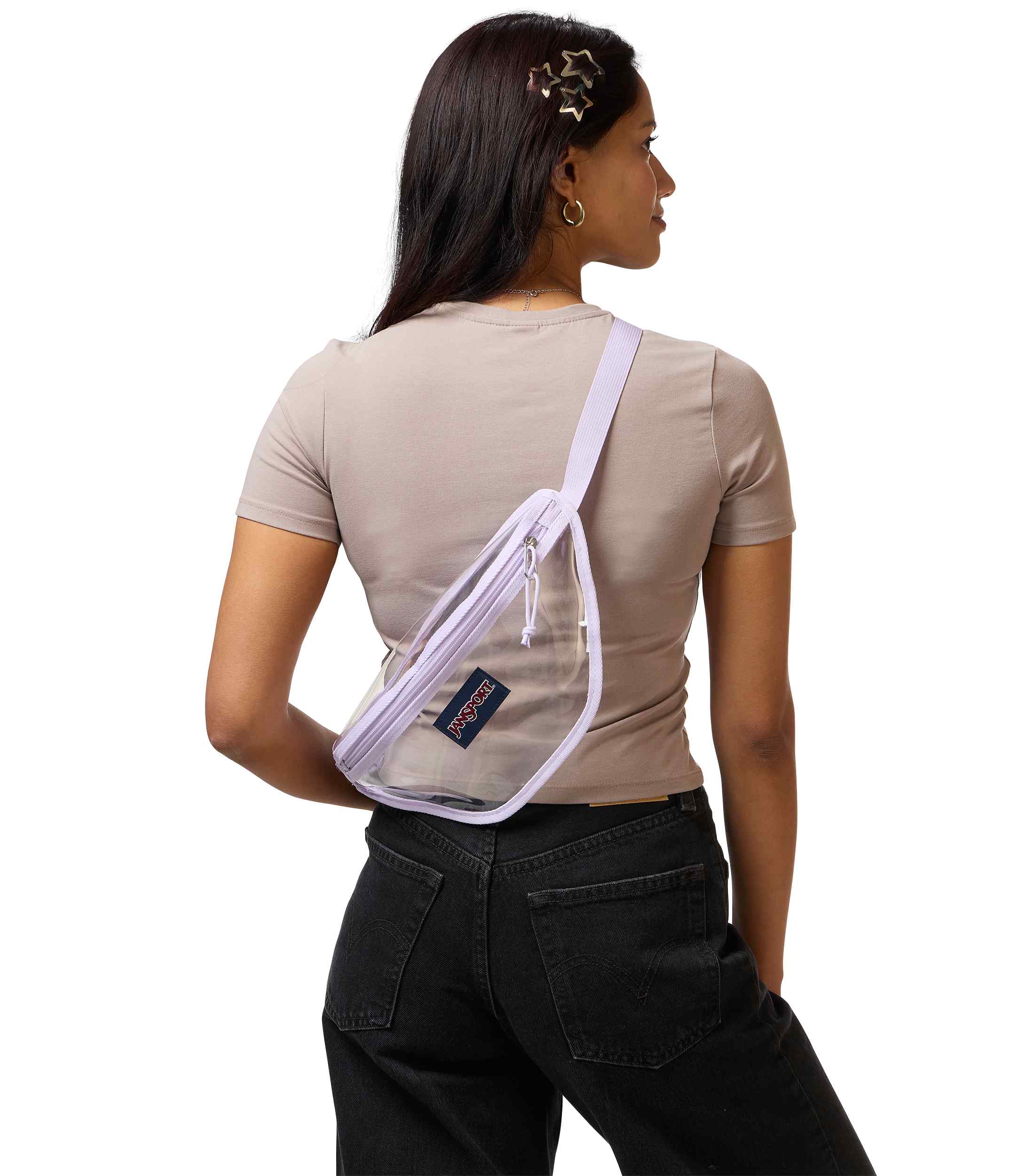 jansport-clear-waistpack-g-rteltasche-pastel-lilac-transparent image 7
