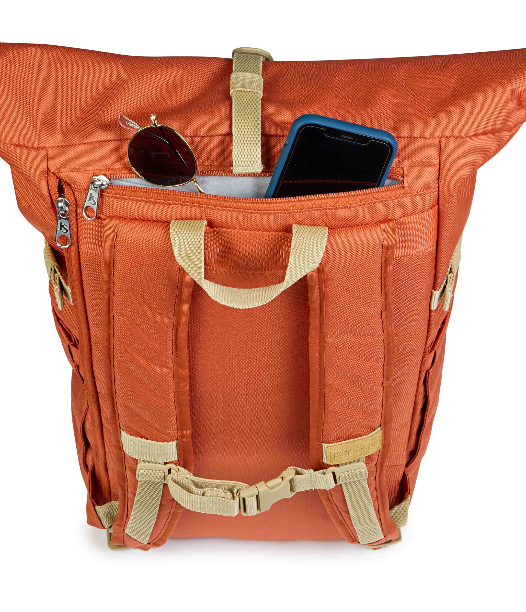 jansport-hatchet-rolltop-rucksack-dune-rot-mit-laptopfach image 7