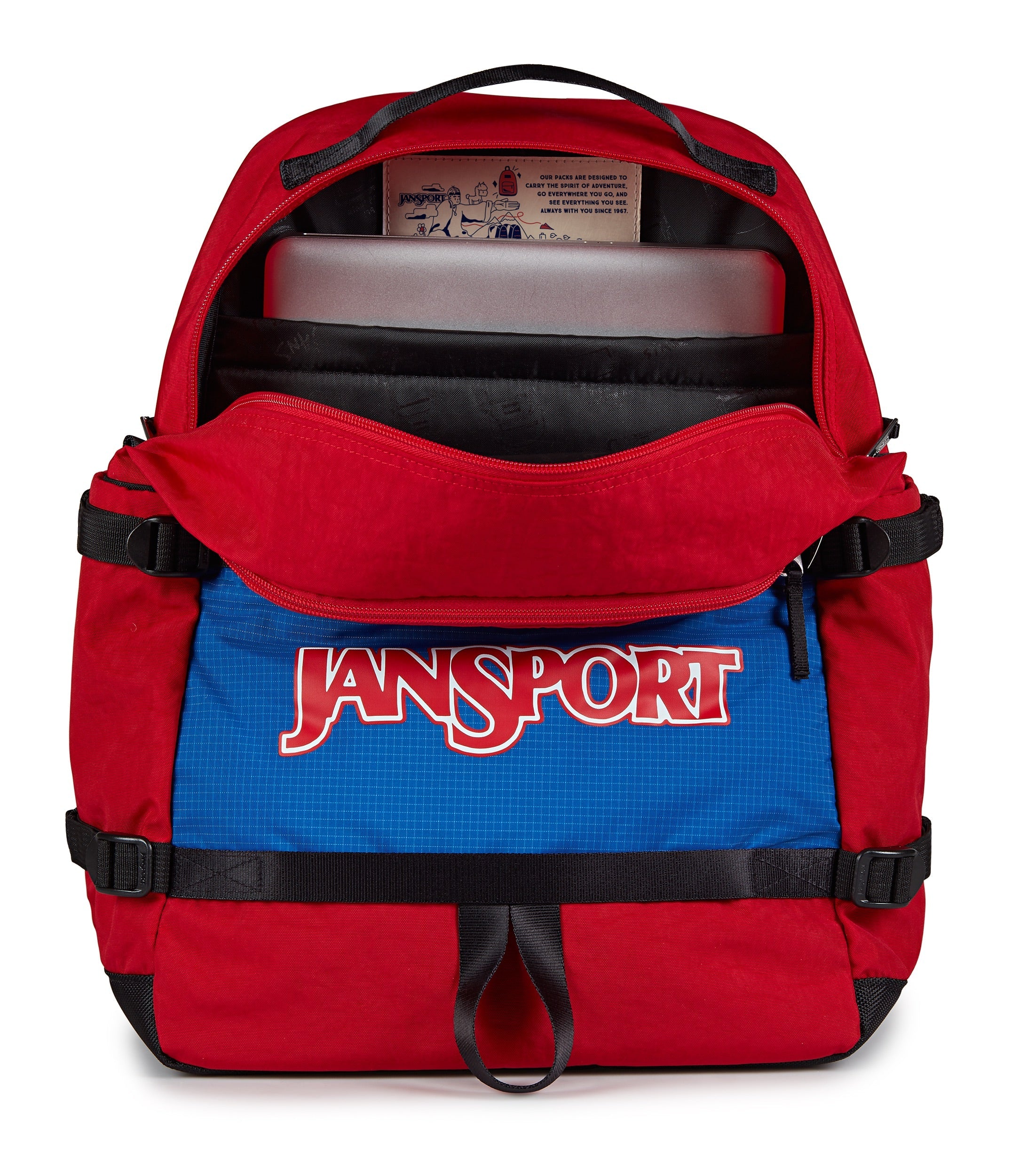 jansport-small-seattle-pack-rucksack-red-tape-laptop image 4