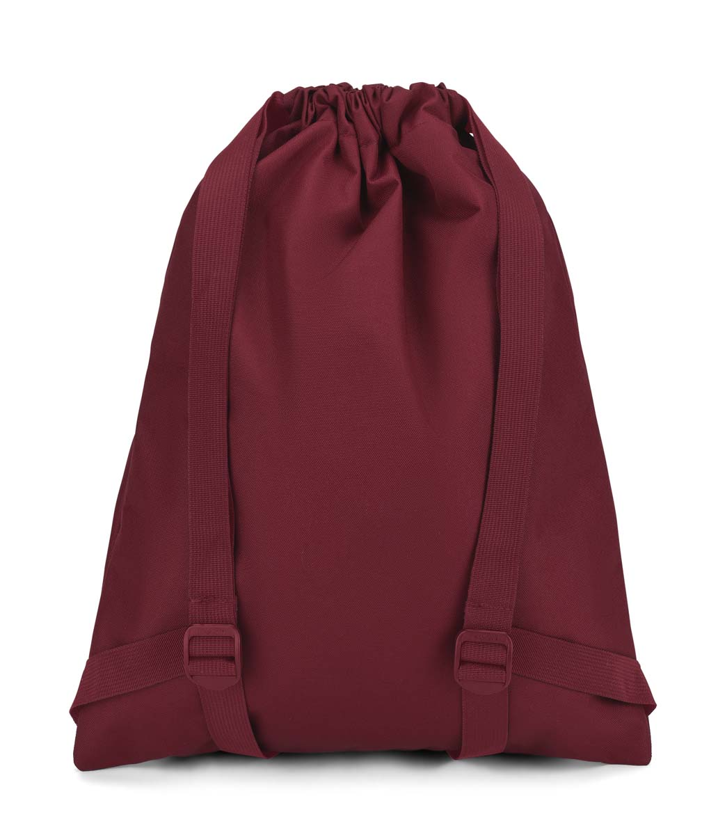 jansport-drawsack-turnbeutel-rot-kordelzug-vordertasche image 2