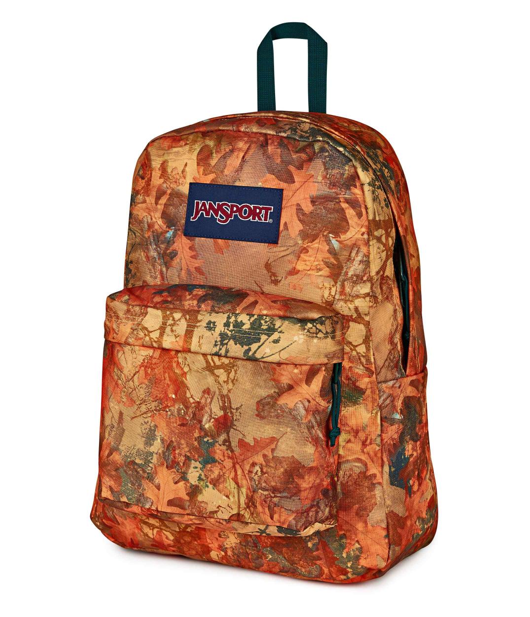 jansport-superbreak-plus-rucksack-bogcore-camo-orange-laptop image 2