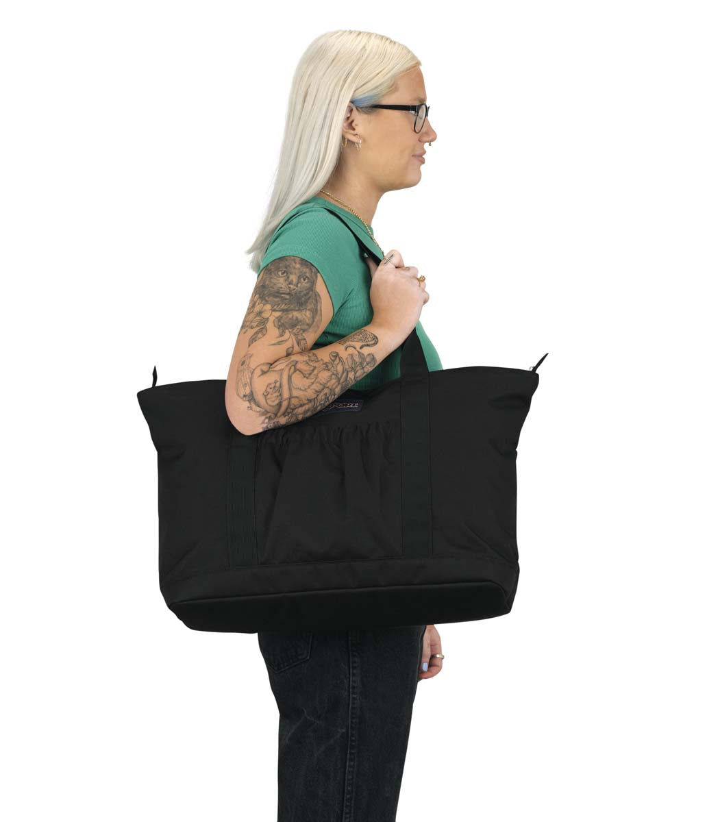 jansport-daily-tote-shopper-schwarz-mit-reissverschluss image 3