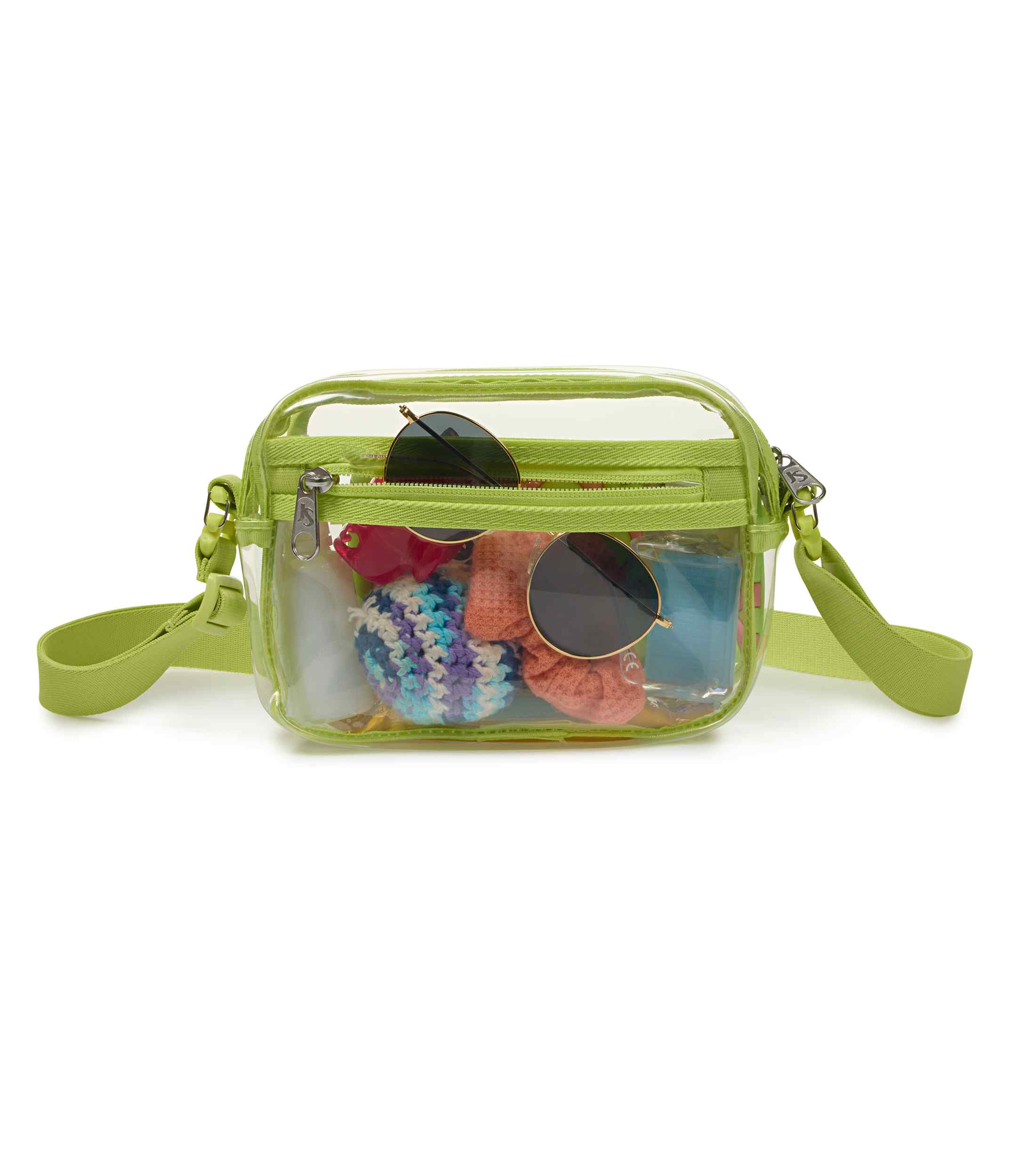 jansport-clear-crossbody-umh-ngetasche-lime-citron-transparent image 5