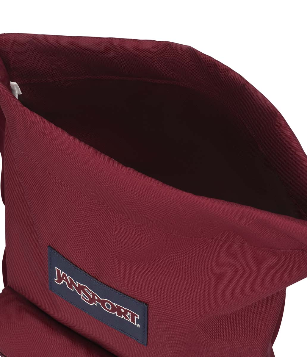 jansport-drawsack-turnbeutel-rot-kordelzug-vordertasche image 7