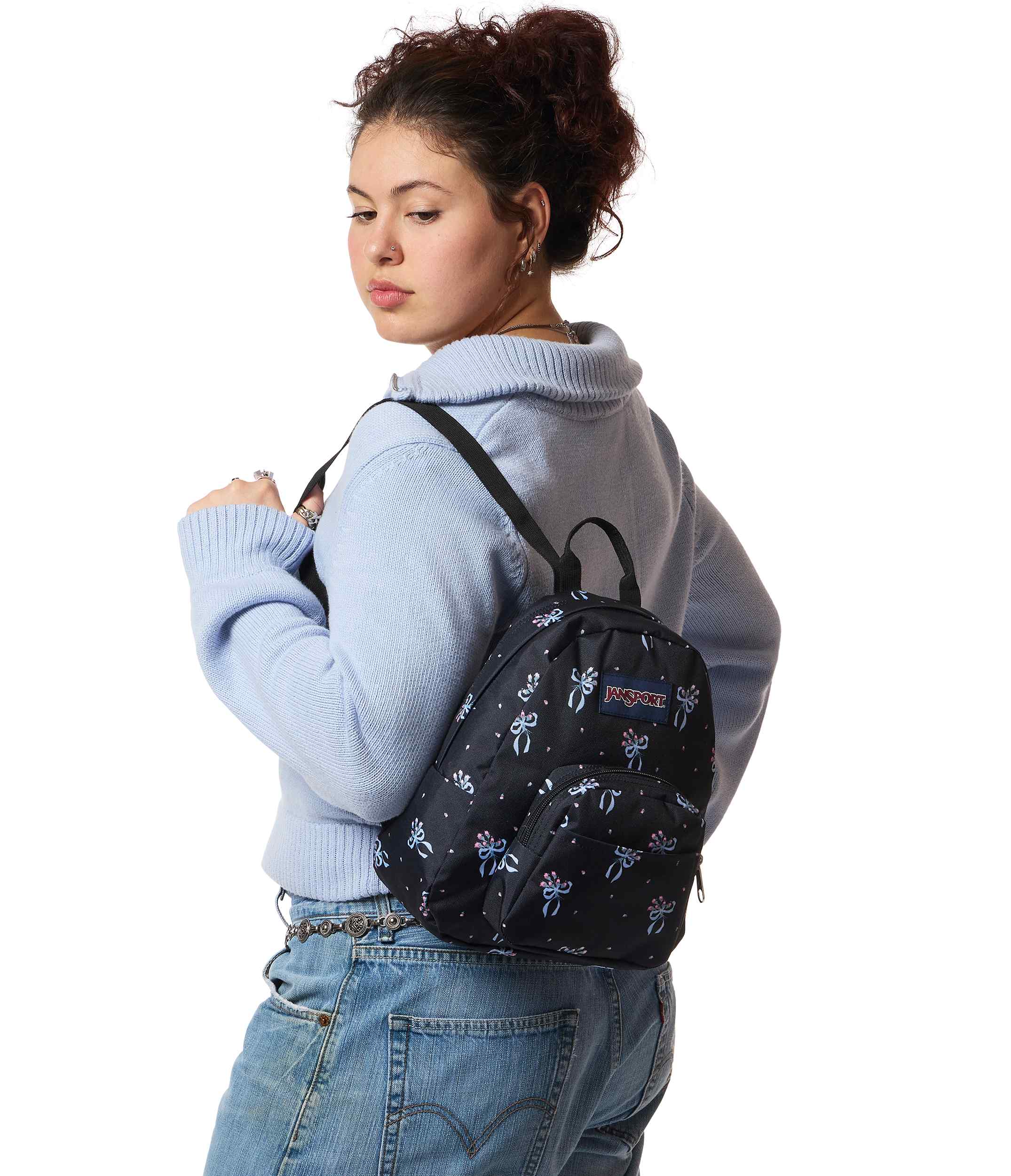 jansport-half-pint-mini-rucksack-pastel-petal-black image 3