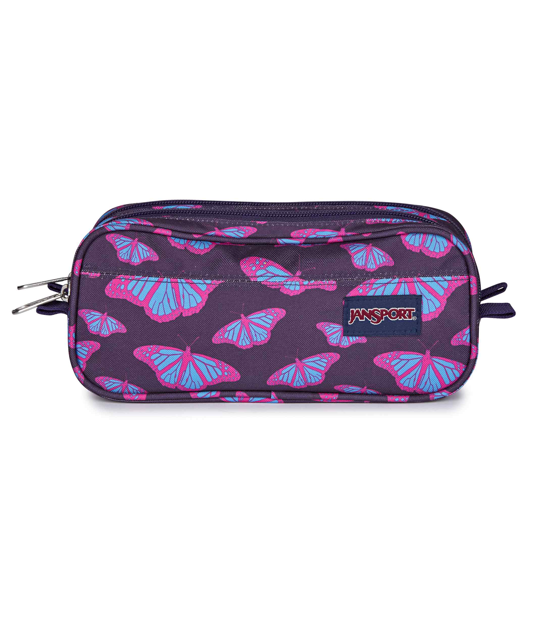 jansport-large-accessory-pouch-zubeh-rtasche-flutter-by-purple-reissverschluss image 1