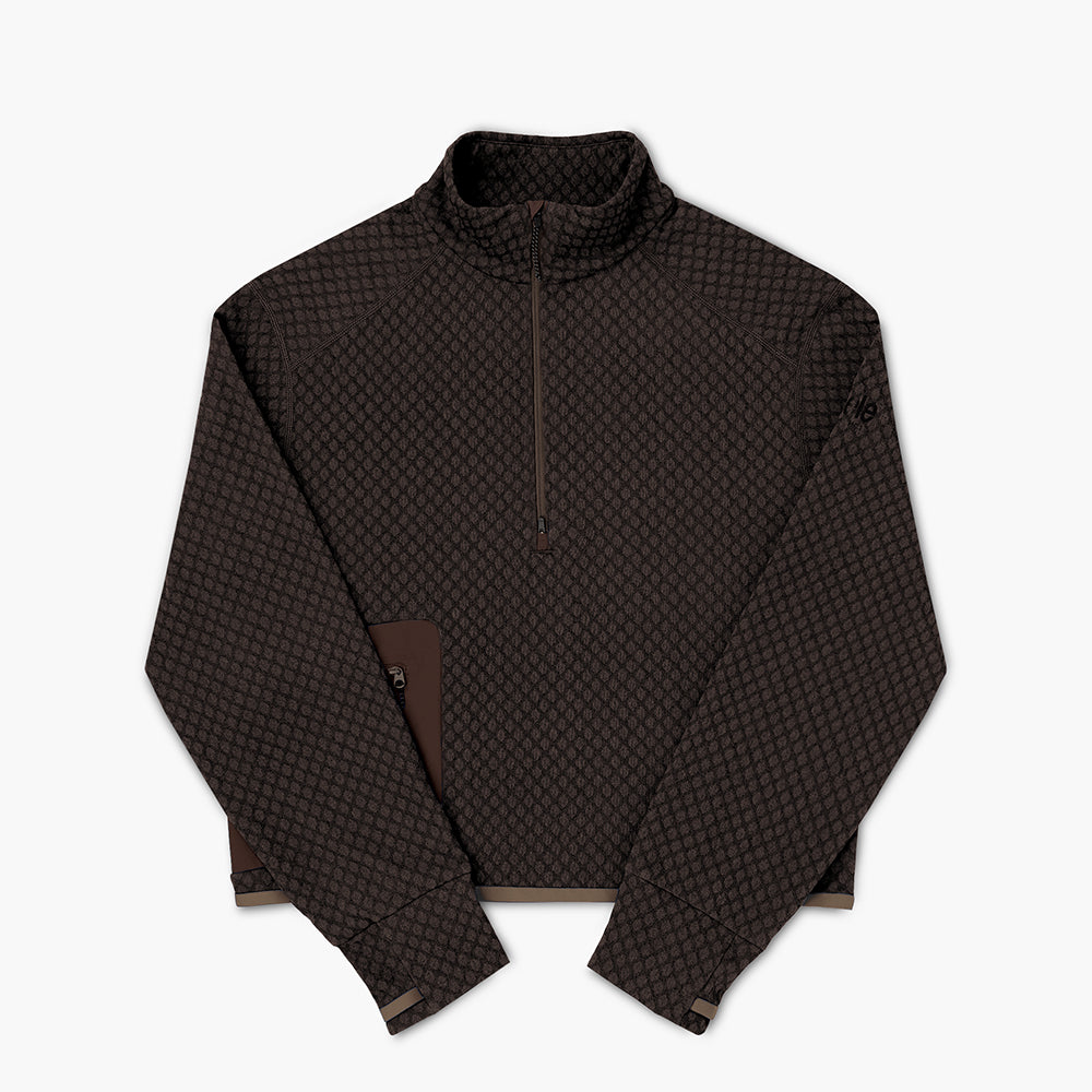 ciele-w-vlvhalfzip-oak-laufpullover-damen-braun-fleece image 1