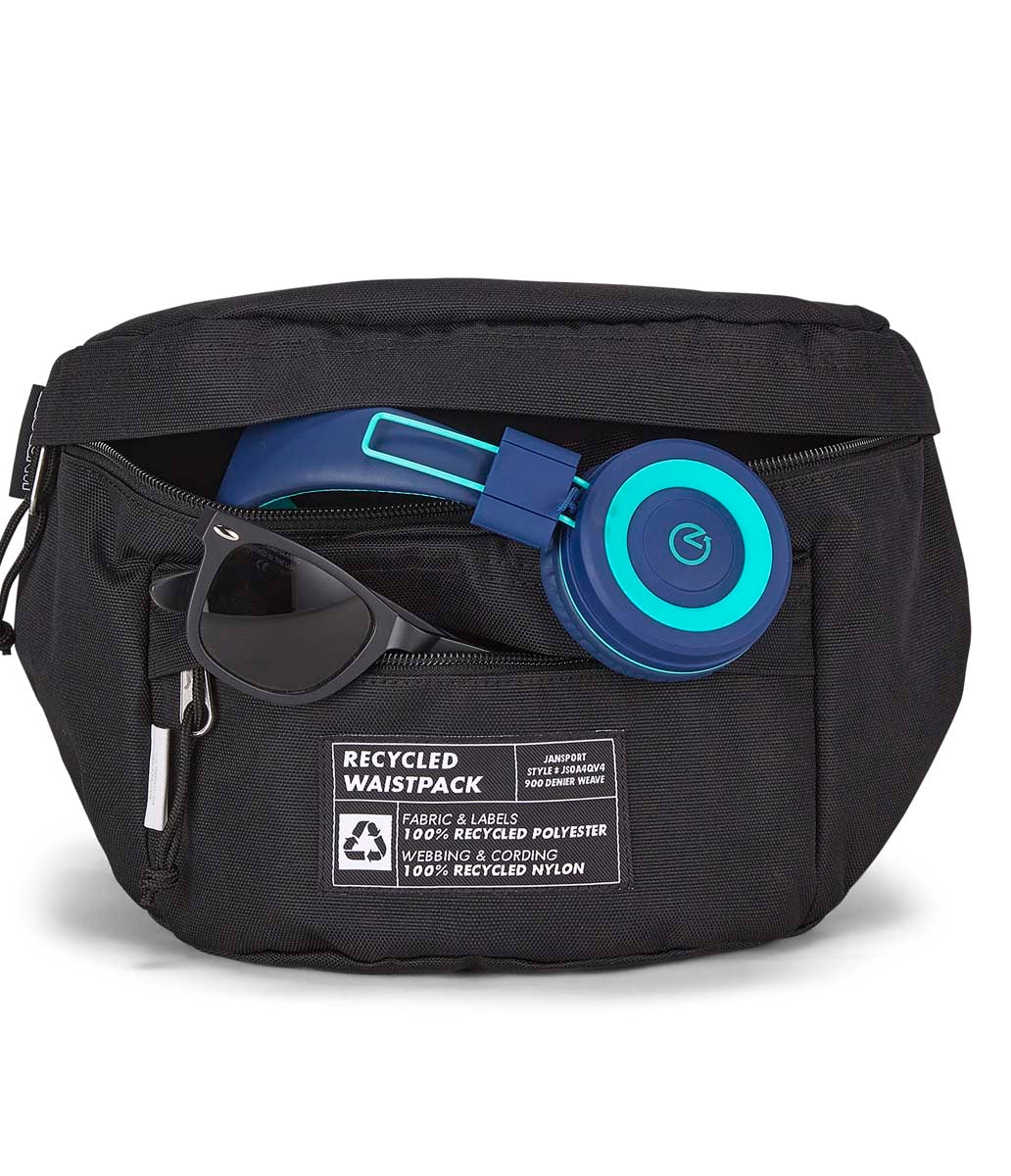 jansport-recycled-waistpack-bauchtasche-schwarz-recycelt image 3