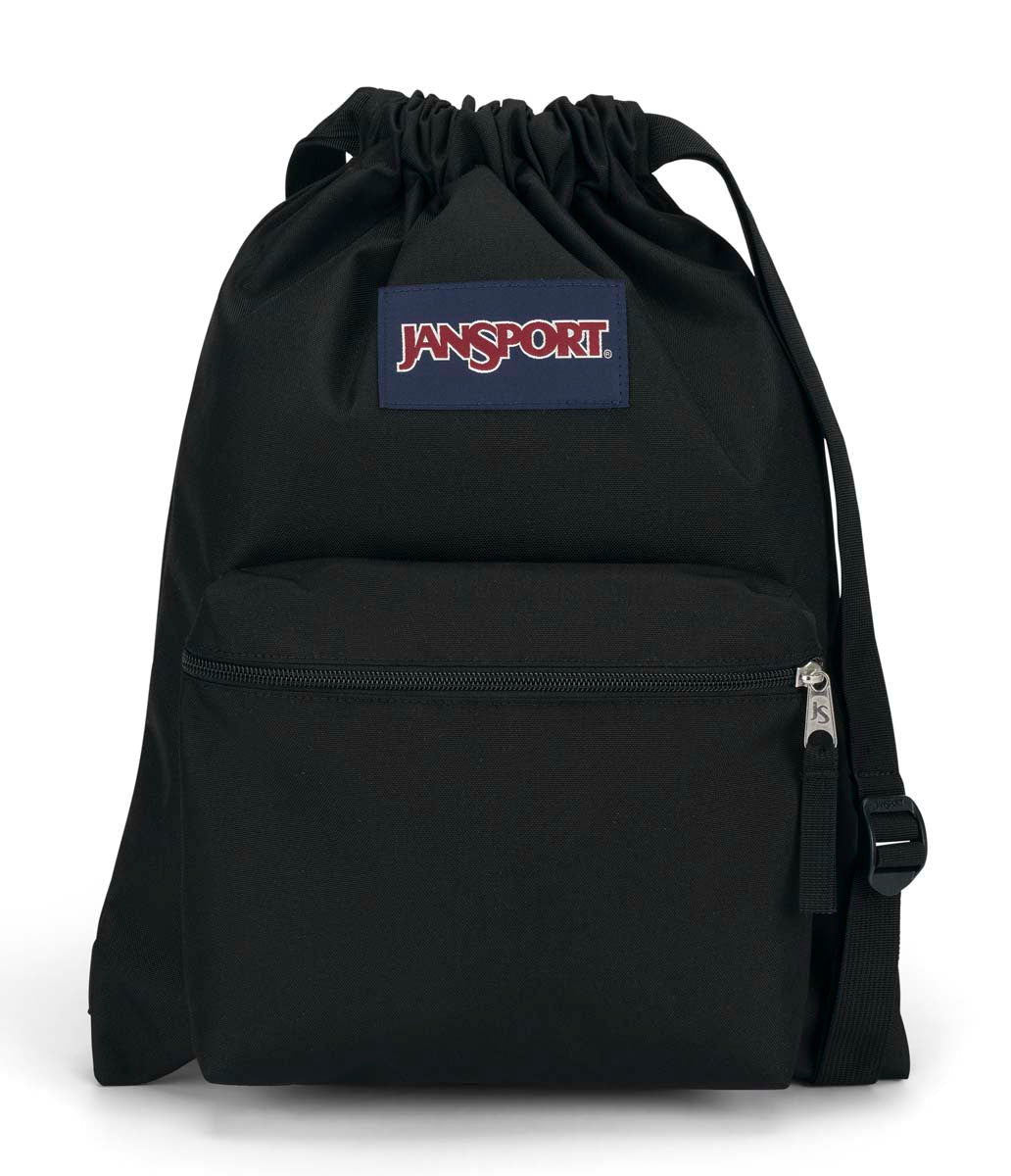 jansport-drawsack-rucksack-schwarz-turnbeutel-mit-kordelzug image 1