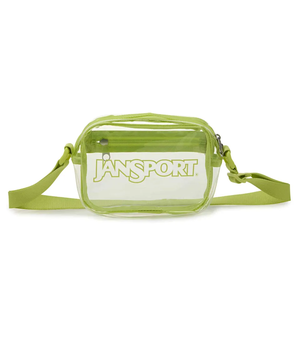 jansport-clear-crossbody-umh-ngetasche-lime-citron-transparent image 1