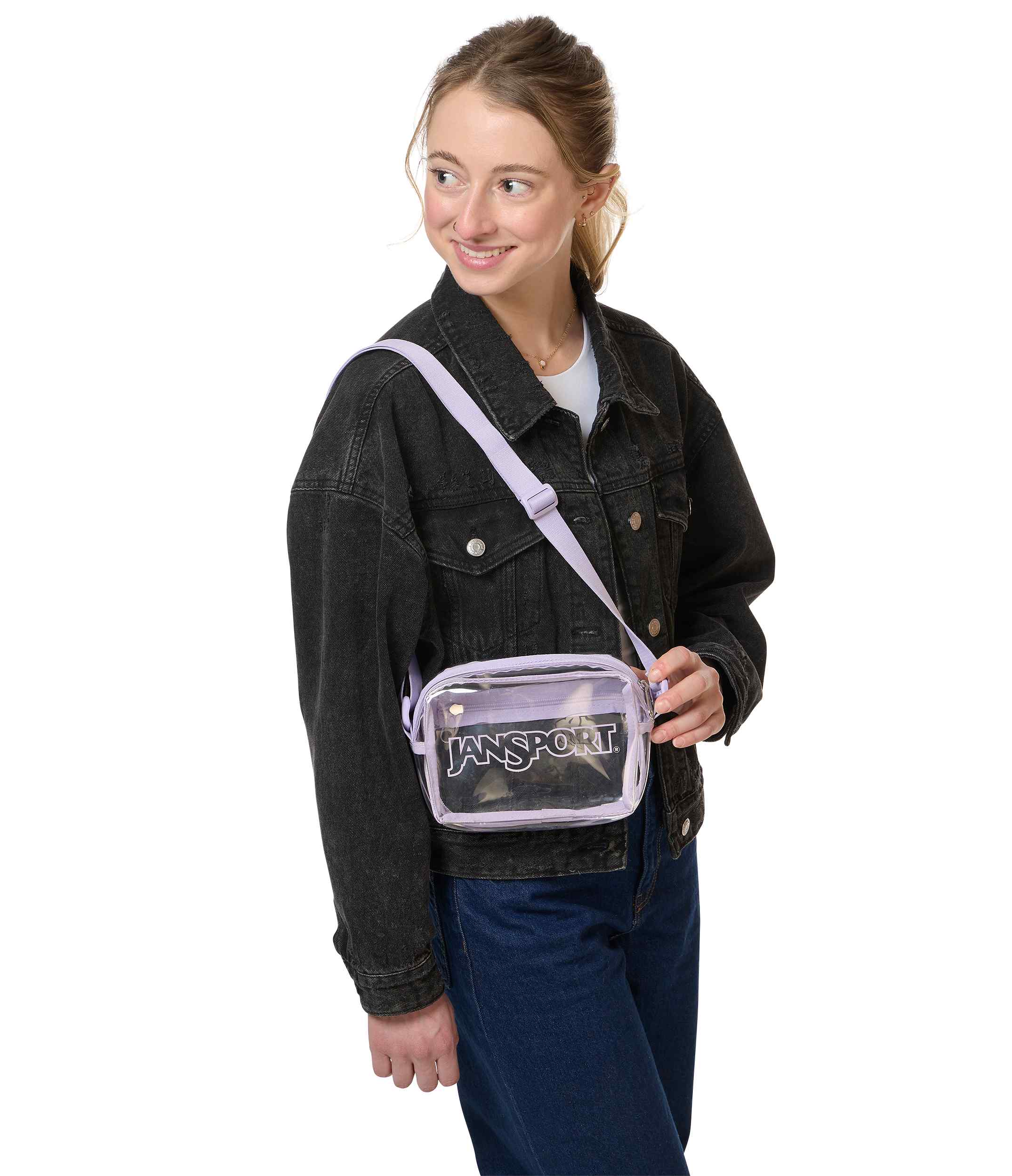 jansport-clear-crossbody-umh-ngetasche-pastel-lilac image 7