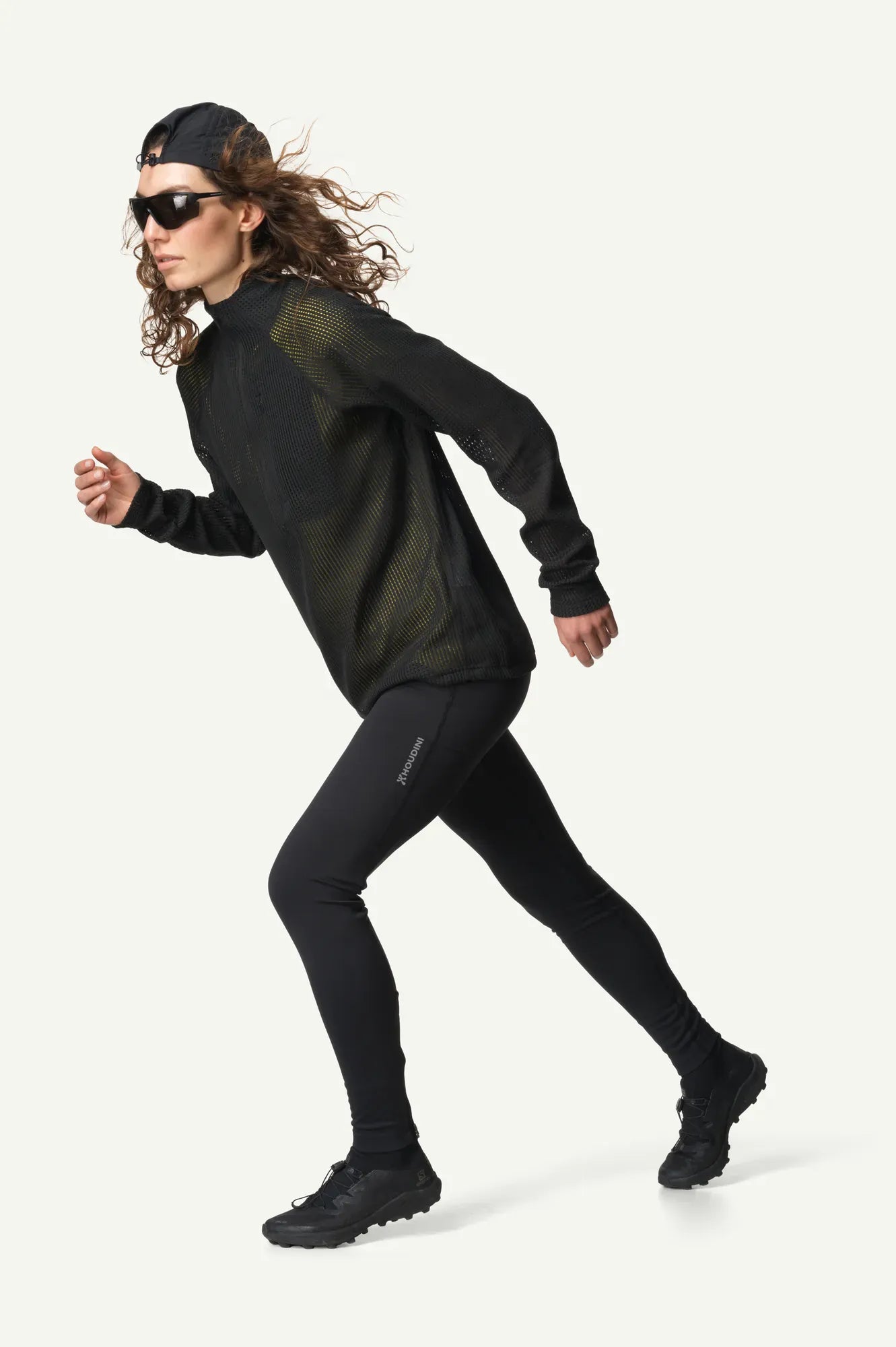 houdini-pace-flow-half-zip-damen-true-black-fleece image 5