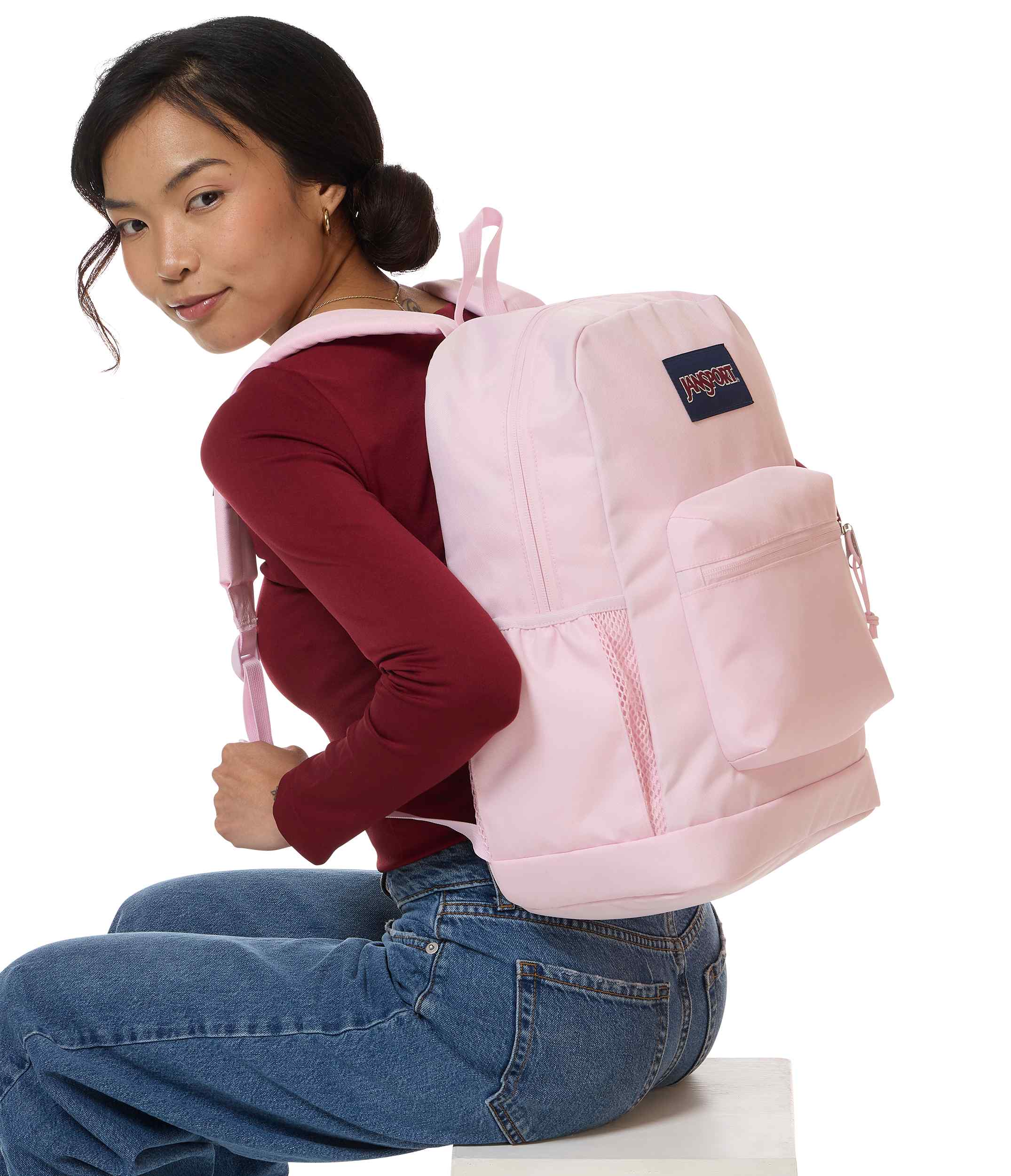 jansport-cross-town-plus-rucksack-pink-ice-mit-laptopfach image 3