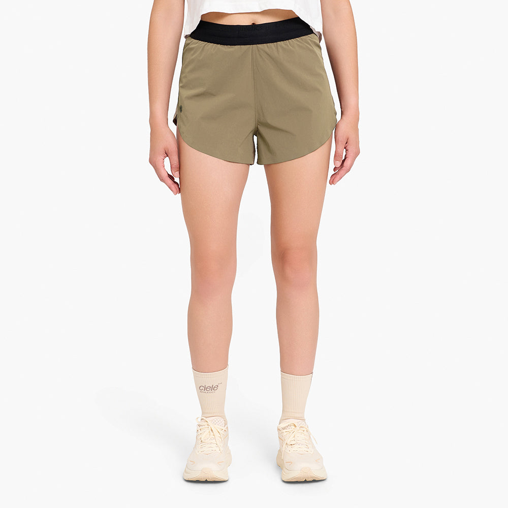 ciele-icnshort-damen-laufshorts-canvas-3-zoll-beige image 4