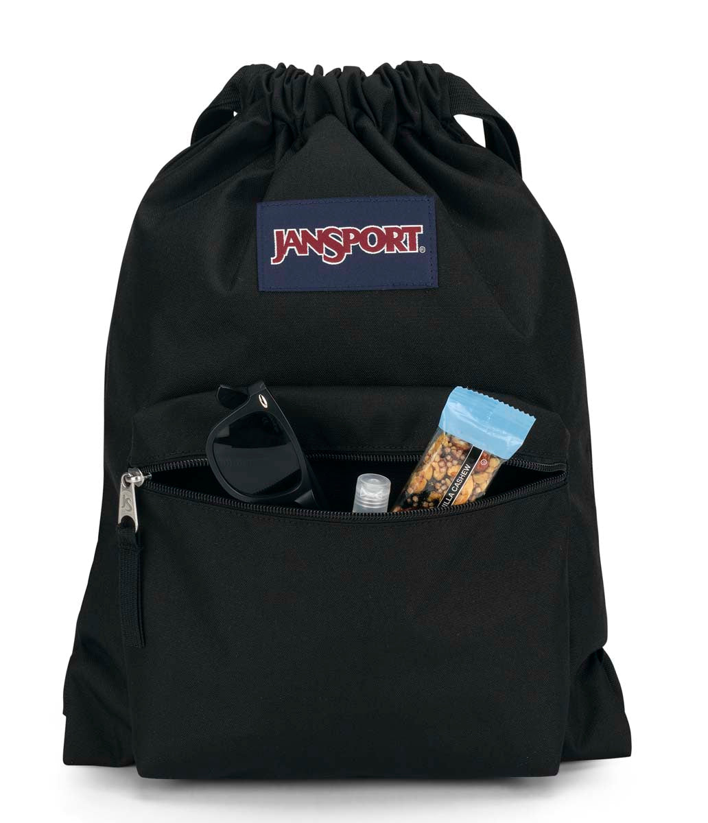 jansport-drawsack-rucksack-schwarz-turnbeutel-mit-kordelzug image 4