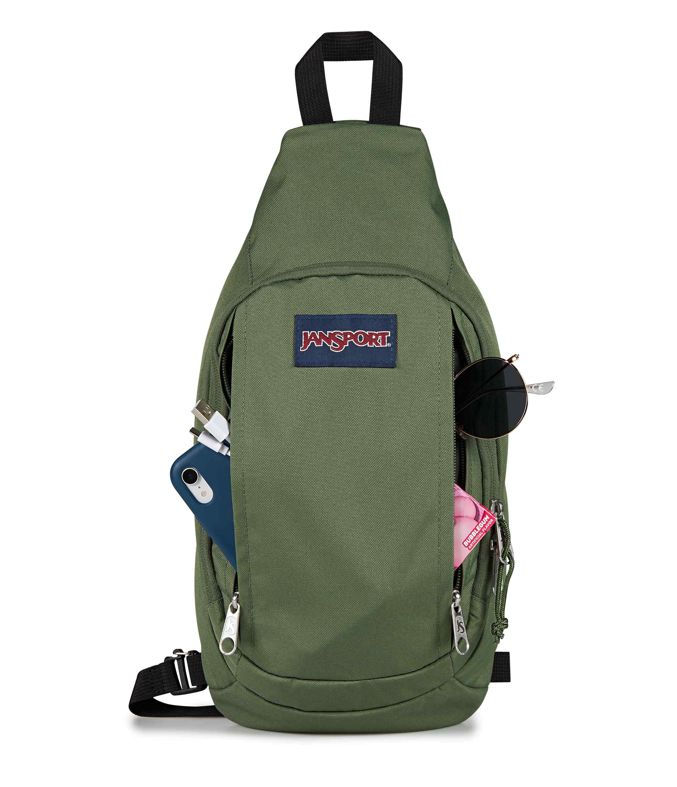 jansport-move-sling-umh-ngetasche-cargo-green-mit-schl-sselhaken image 5