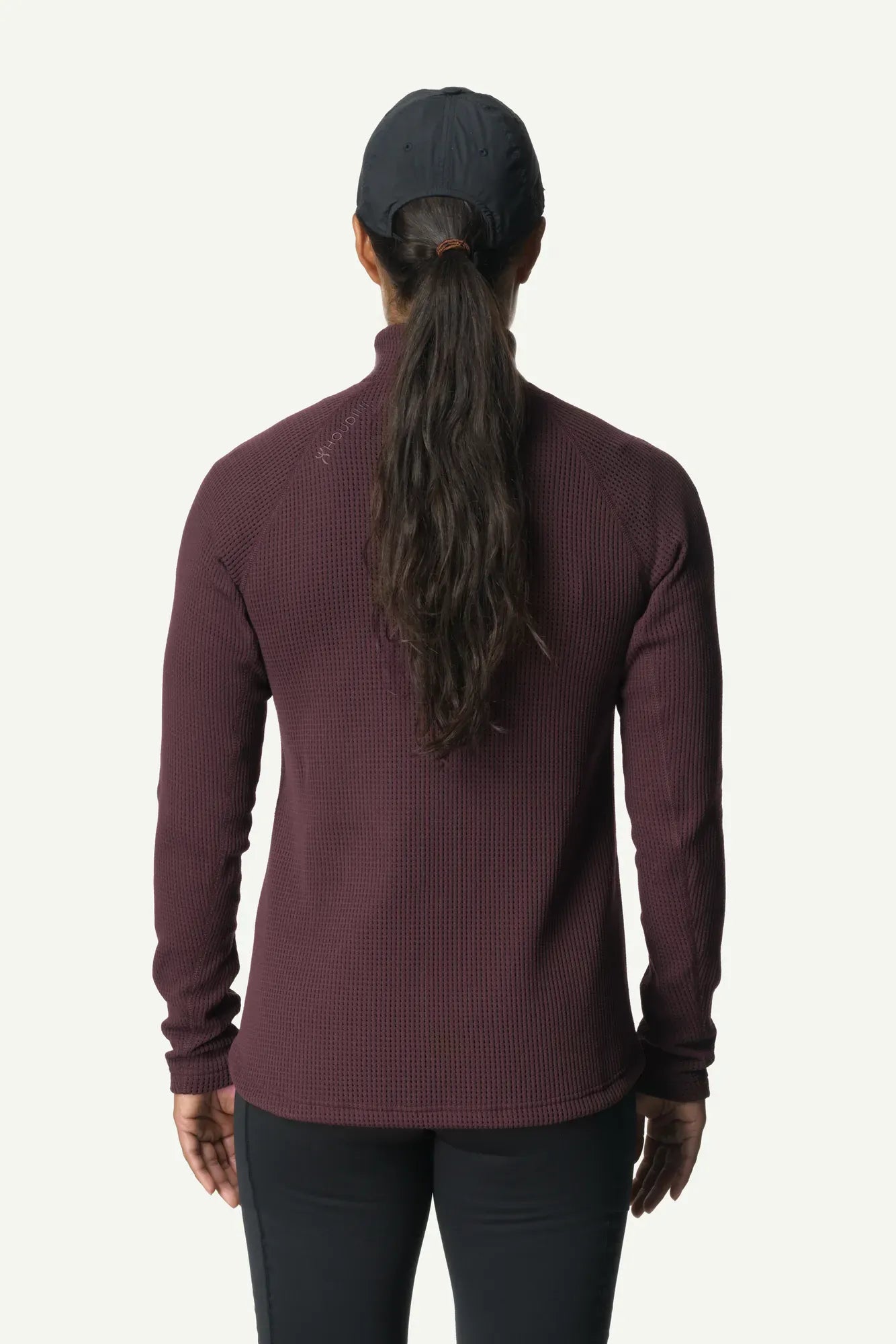houdini-pace-flow-half-zip-damen-true-black-fleece image 3