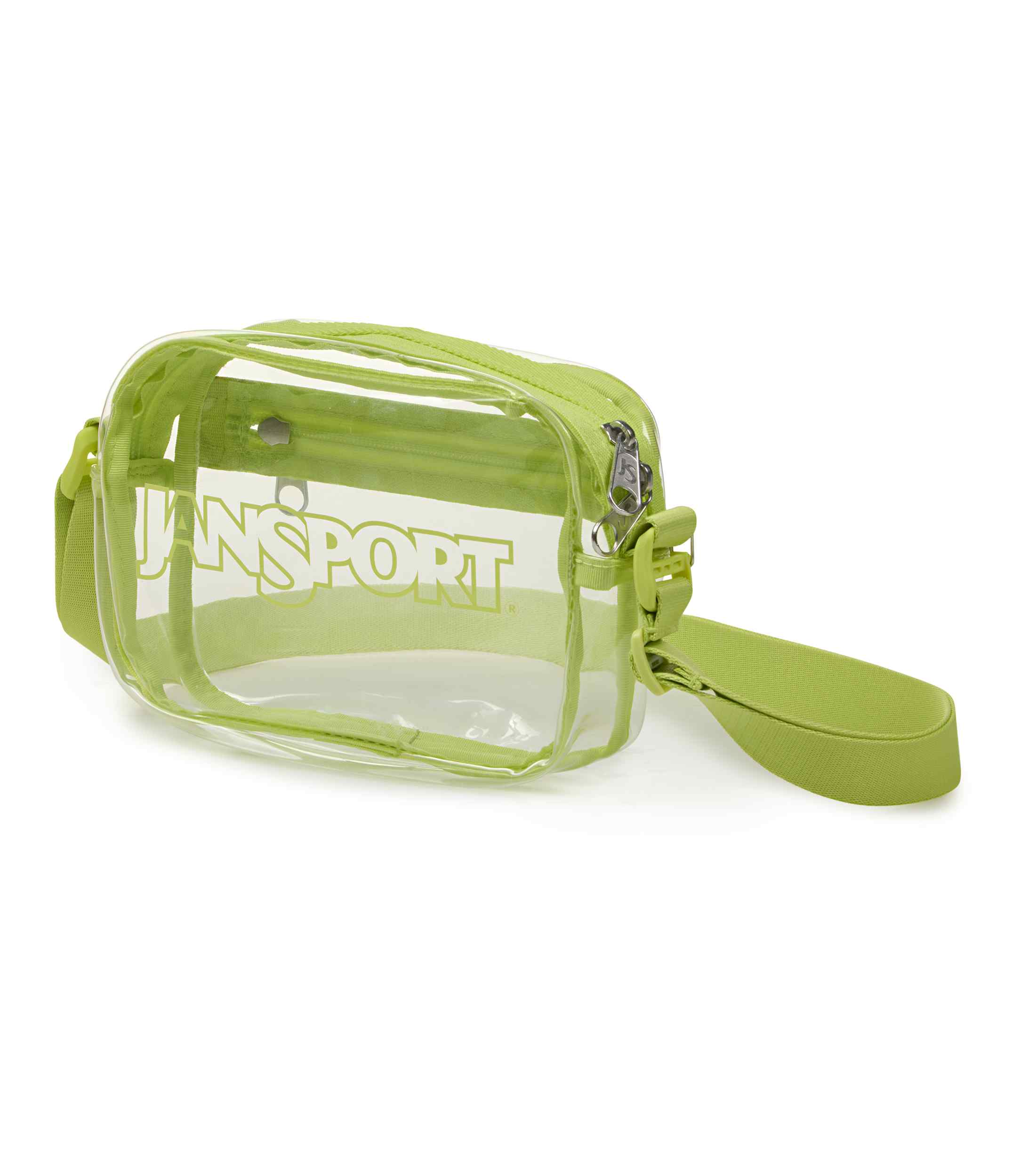 jansport-clear-crossbody-umh-ngetasche-lime-citron-transparent image 2