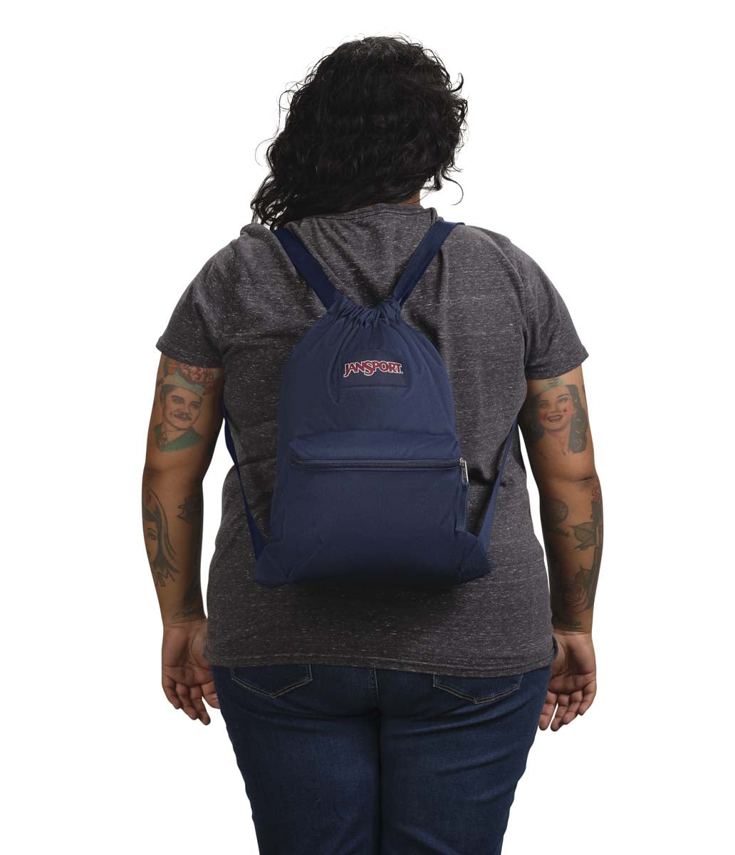 jansport-drawsack-rucksack-navy-mit-kordelzug image 4