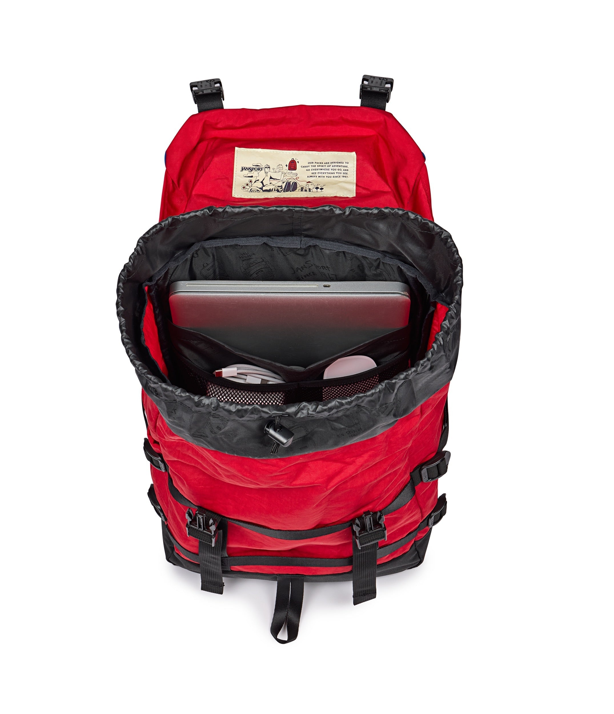 jansport-skip-pack-rucksack-red-tape-mit-laptopfach image 5
