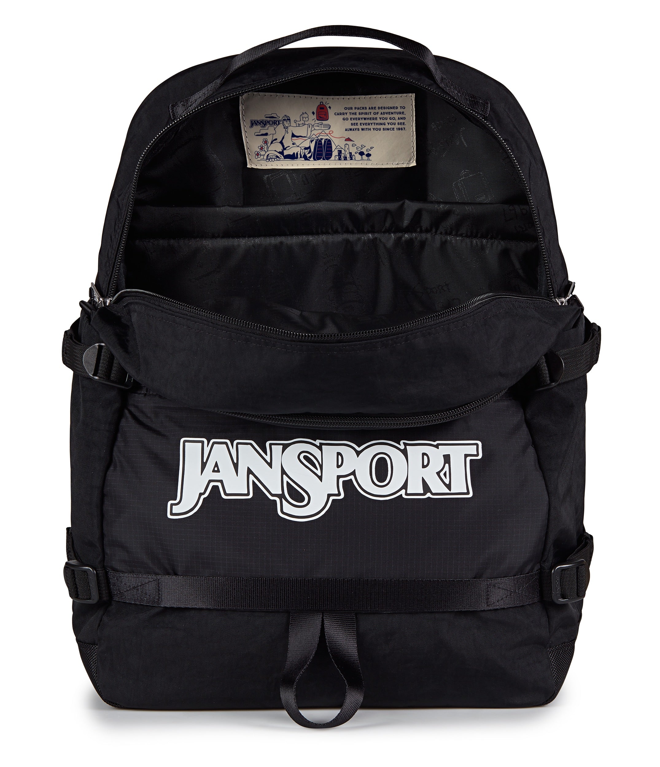 jansport-small-seattle-pack-rucksack-schwarz-retro-laptopfach image 7