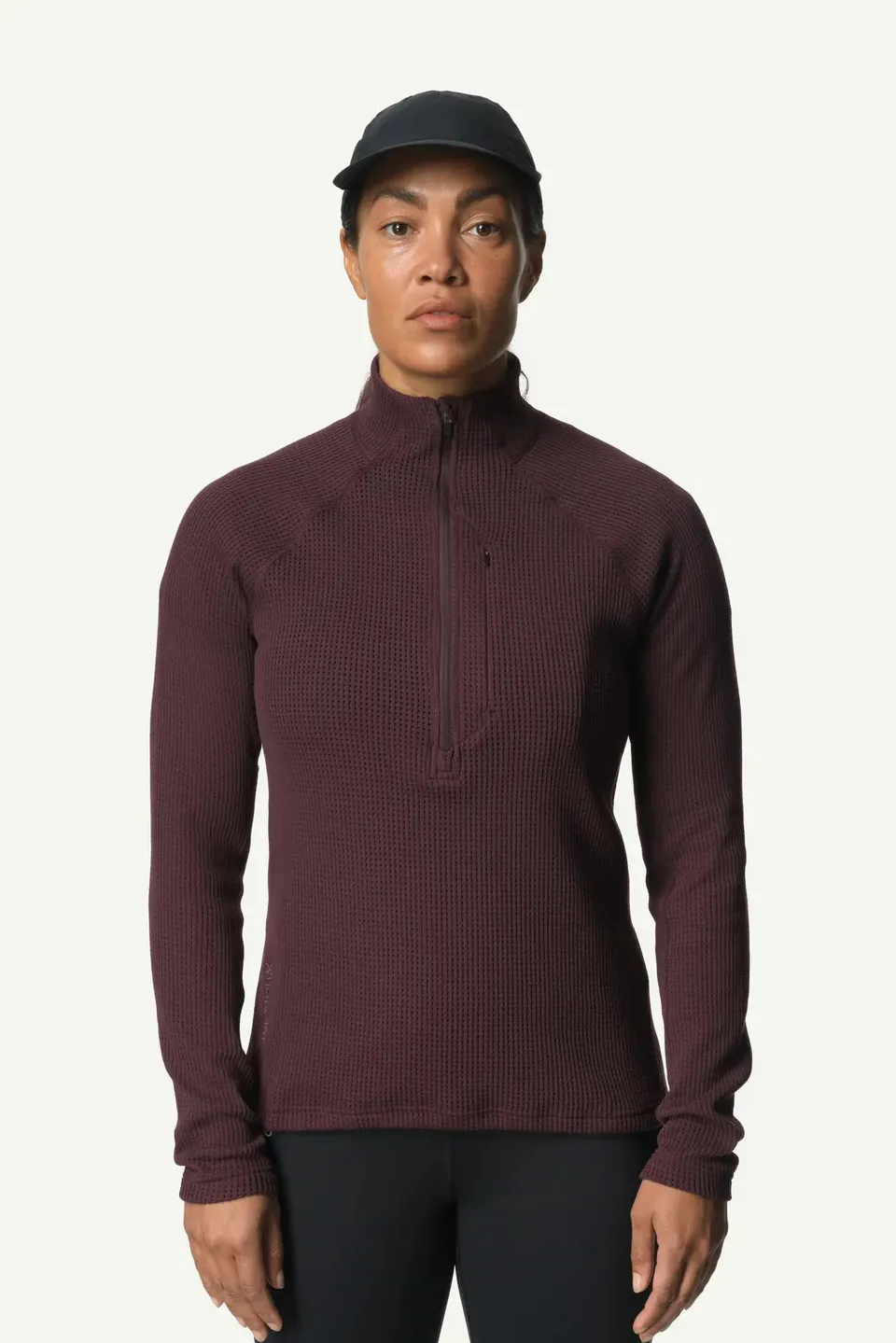 houdini-pace-flow-half-zip-damen-true-black-fleece image 1