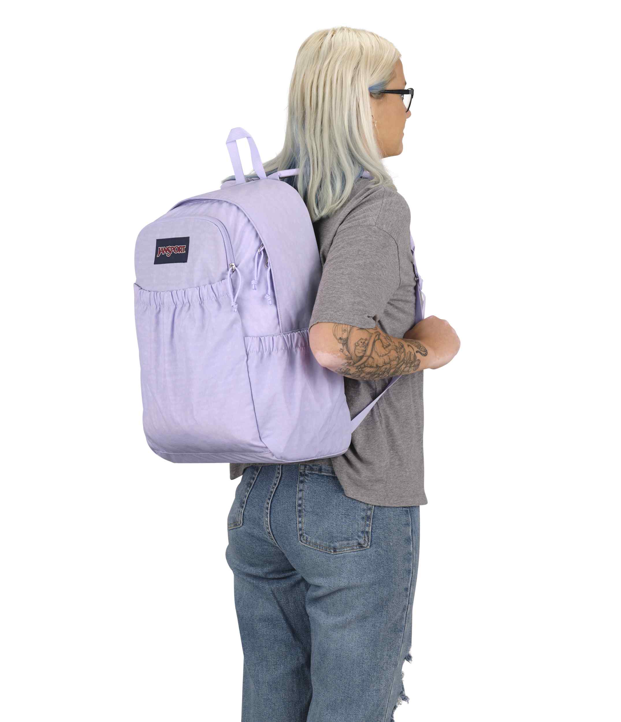 jansport-slouch-pack-rucksack-pastel-lilac-gepolstert image 8
