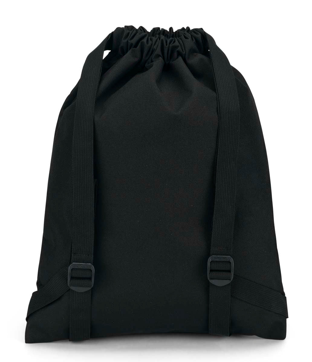 jansport-drawsack-rucksack-schwarz-turnbeutel-mit-kordelzug image 2