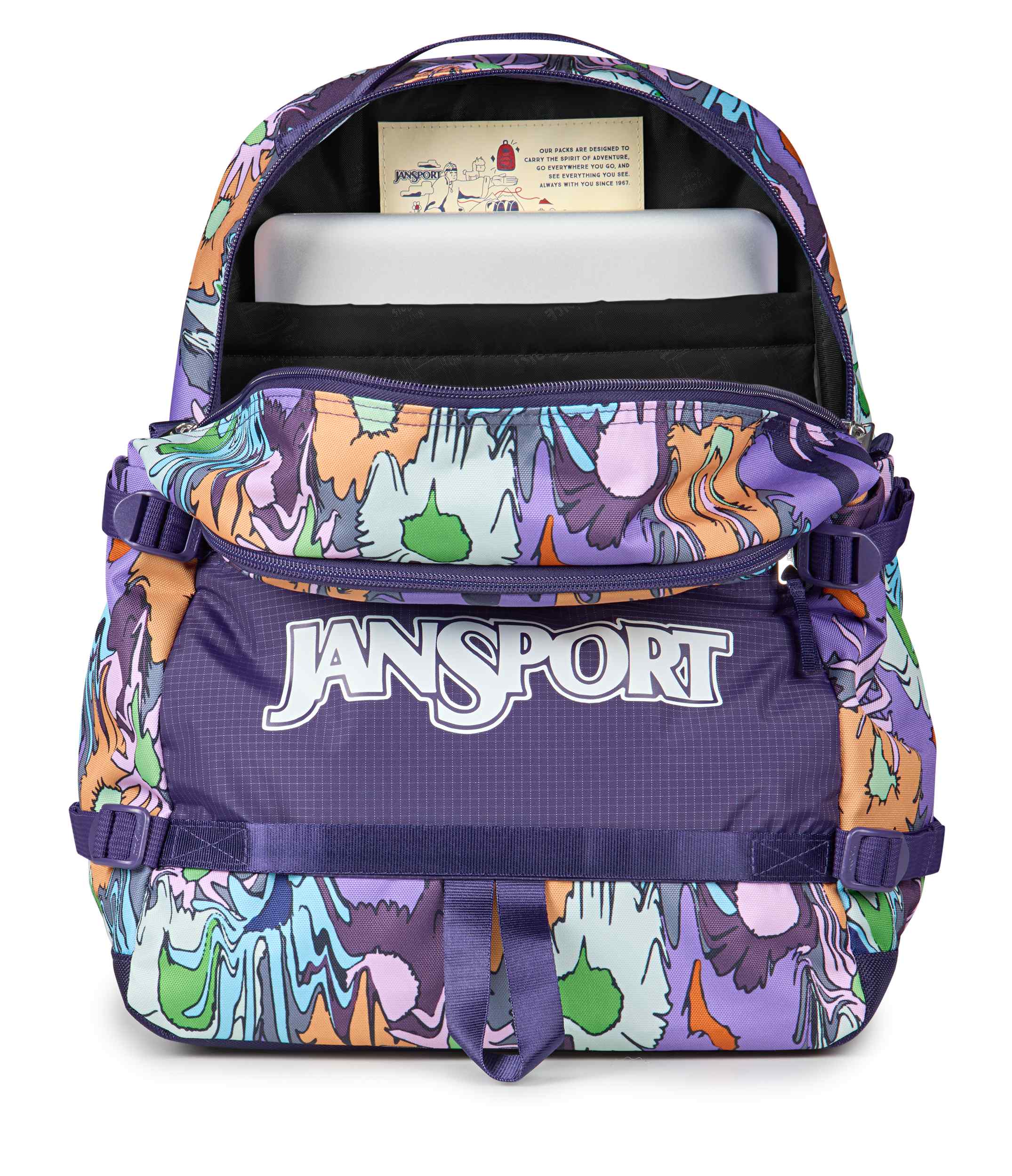 jansport-small-seattle-pack-rucksack-melted-blooms-yellow image 5