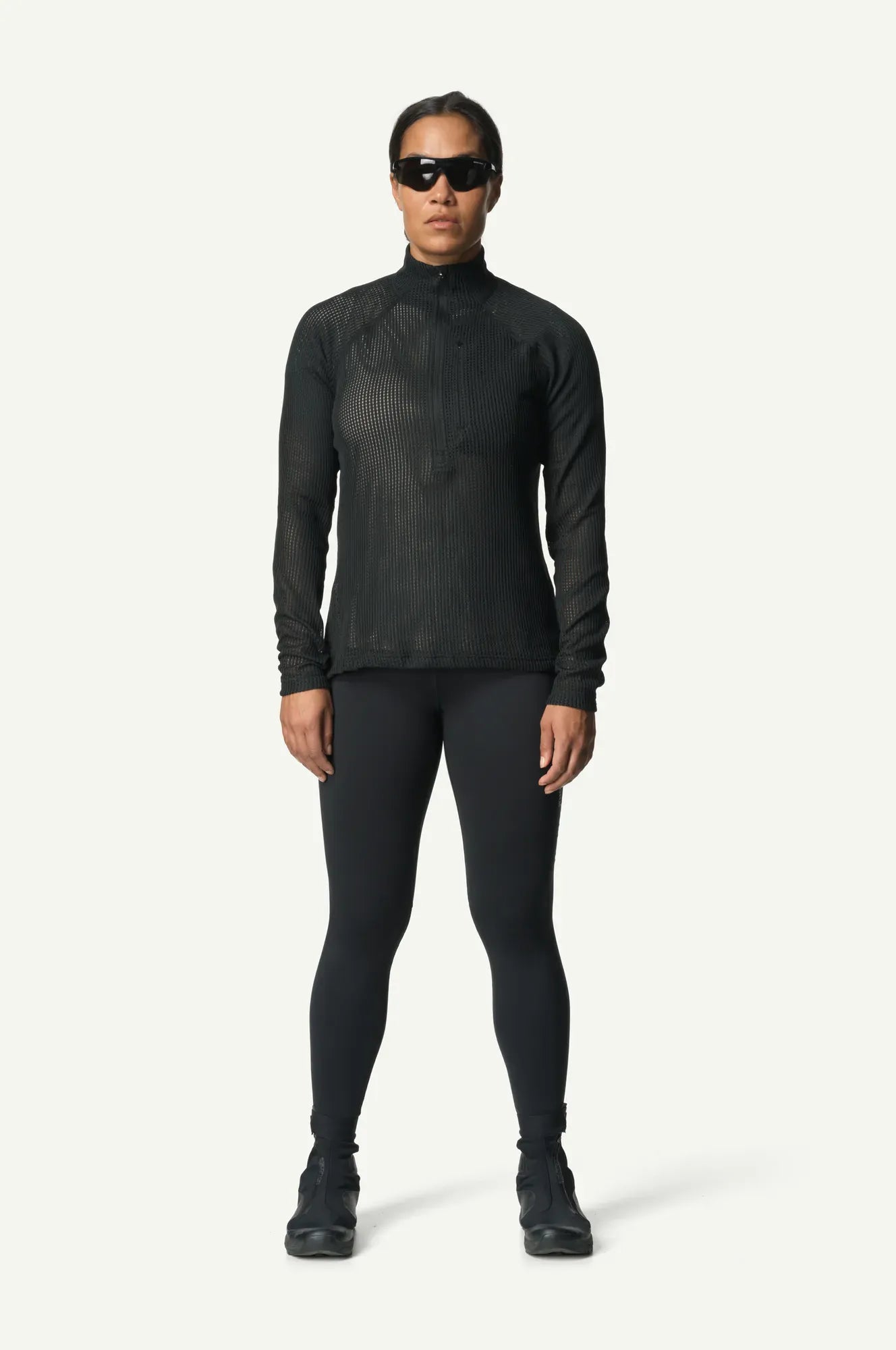 houdini-pace-flow-half-zip-damen-true-black-fleece image 7