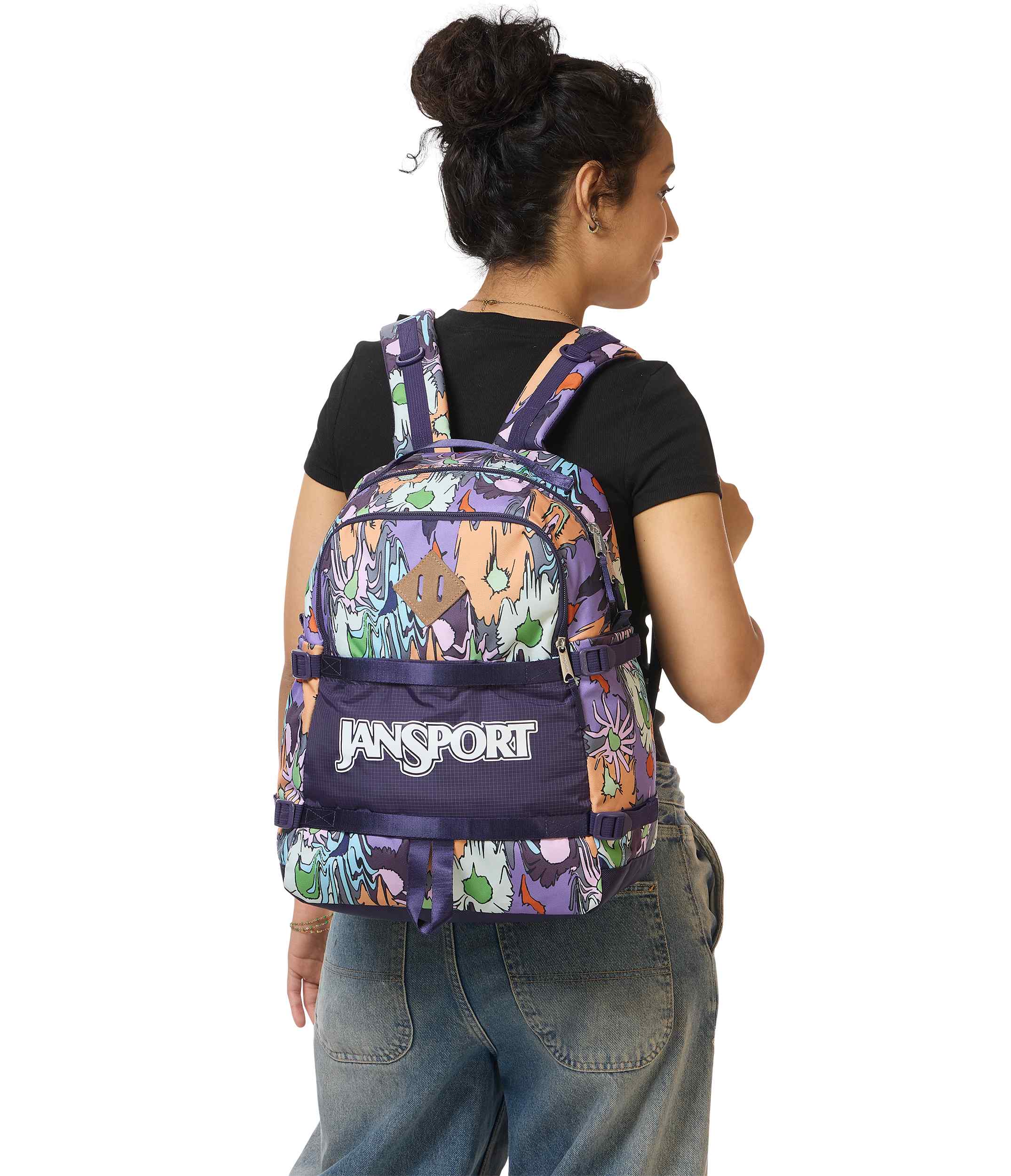 jansport-small-seattle-pack-rucksack-melted-blooms-yellow image 8