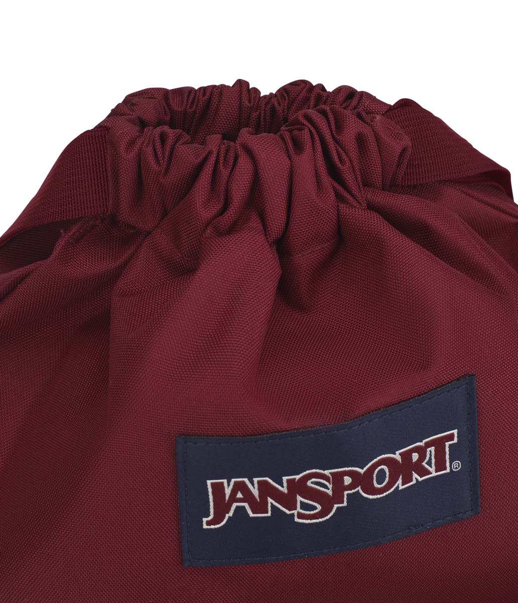 jansport-drawsack-turnbeutel-rot-kordelzug-vordertasche image 6
