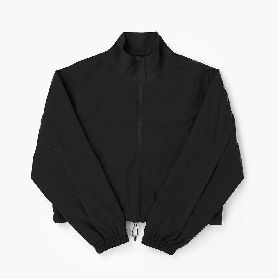 ciele-vslhalfzip-laufjacke-damen-schwarz-winddicht image 1