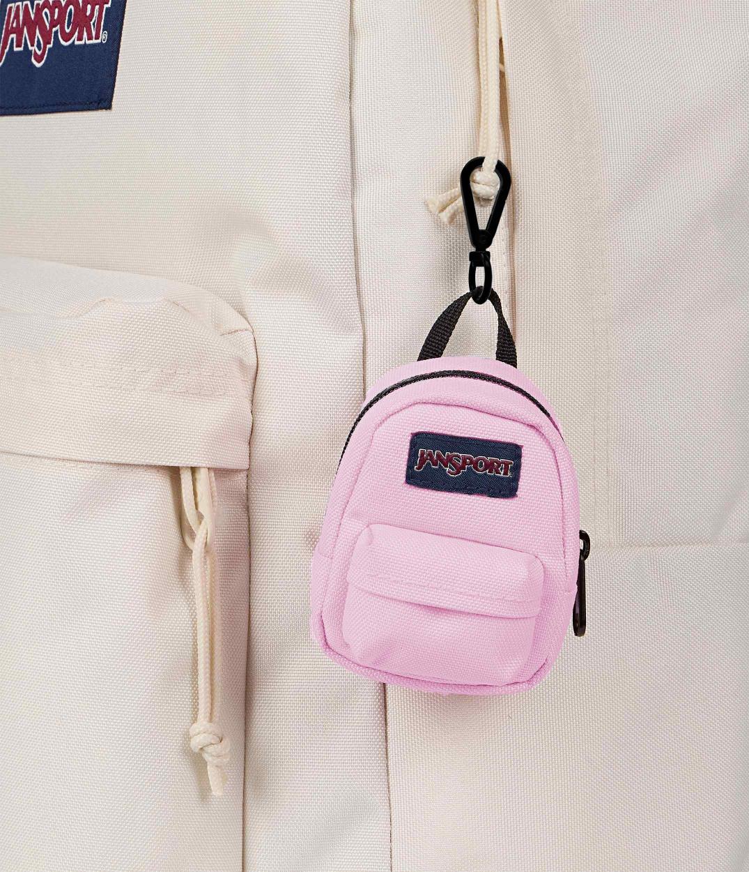 jansport-mini-break-minitasche-pink-ice-karabiner image 3