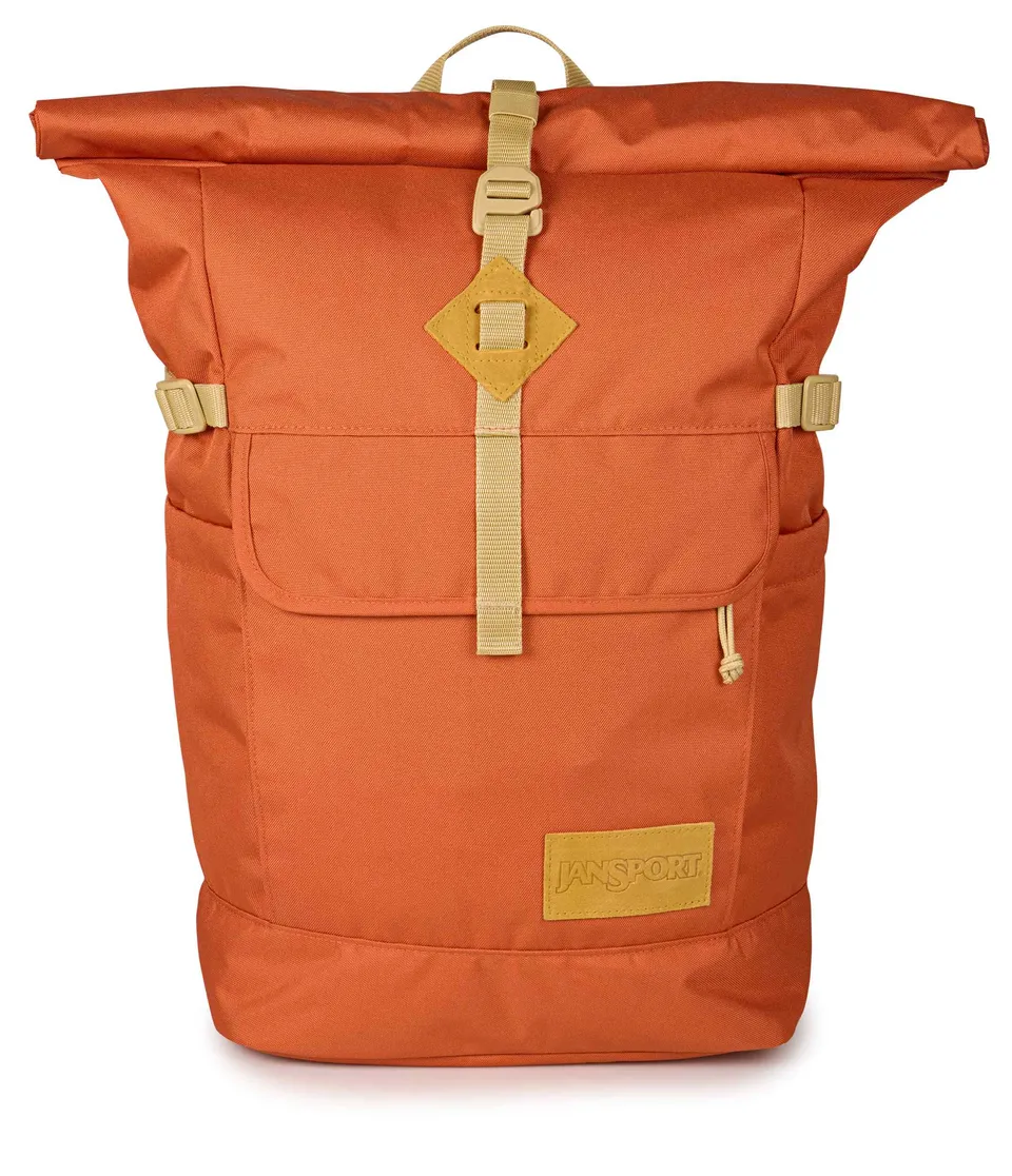 jansport-hatchet-rolltop-rucksack-dune-rot-mit-laptopfach image 1